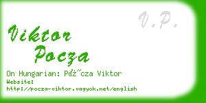 viktor pocza business card